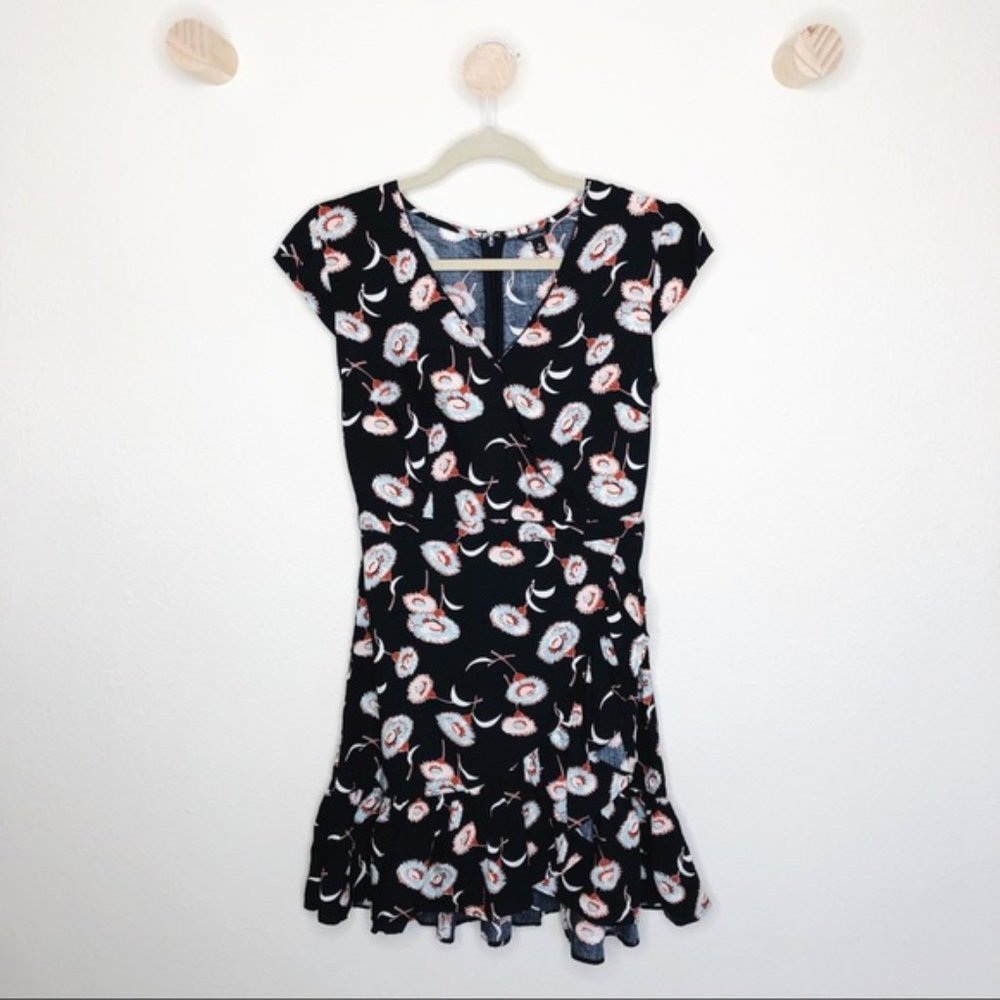 J. Crew Mercantile Faux wrap floral mini dress